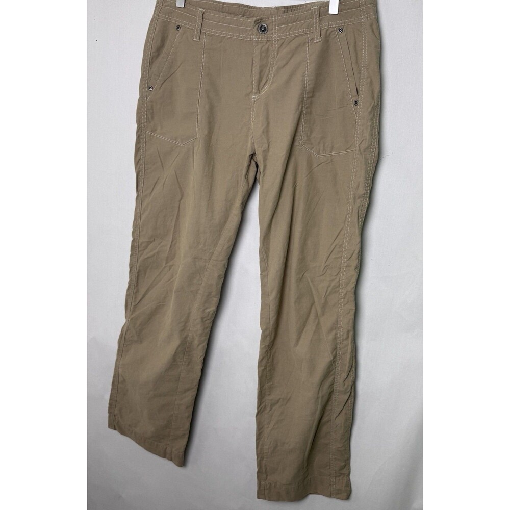 Kuhl Kendra Lightweight Drawstring Hiking Pants Size 14 Regular Khaki Straight